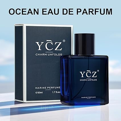 Ycz Charm Unfolds Marine Perfume for Men – Long-Lasting 1.7 oz EDP