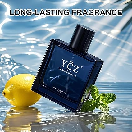Ycz Charm Unfolds Marine Perfume for Men – Long-Lasting 1.7 oz EDP