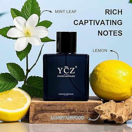 Ycz Charm Unfolds Marine Perfume for Men – Long-Lasting 1.7 oz EDP
