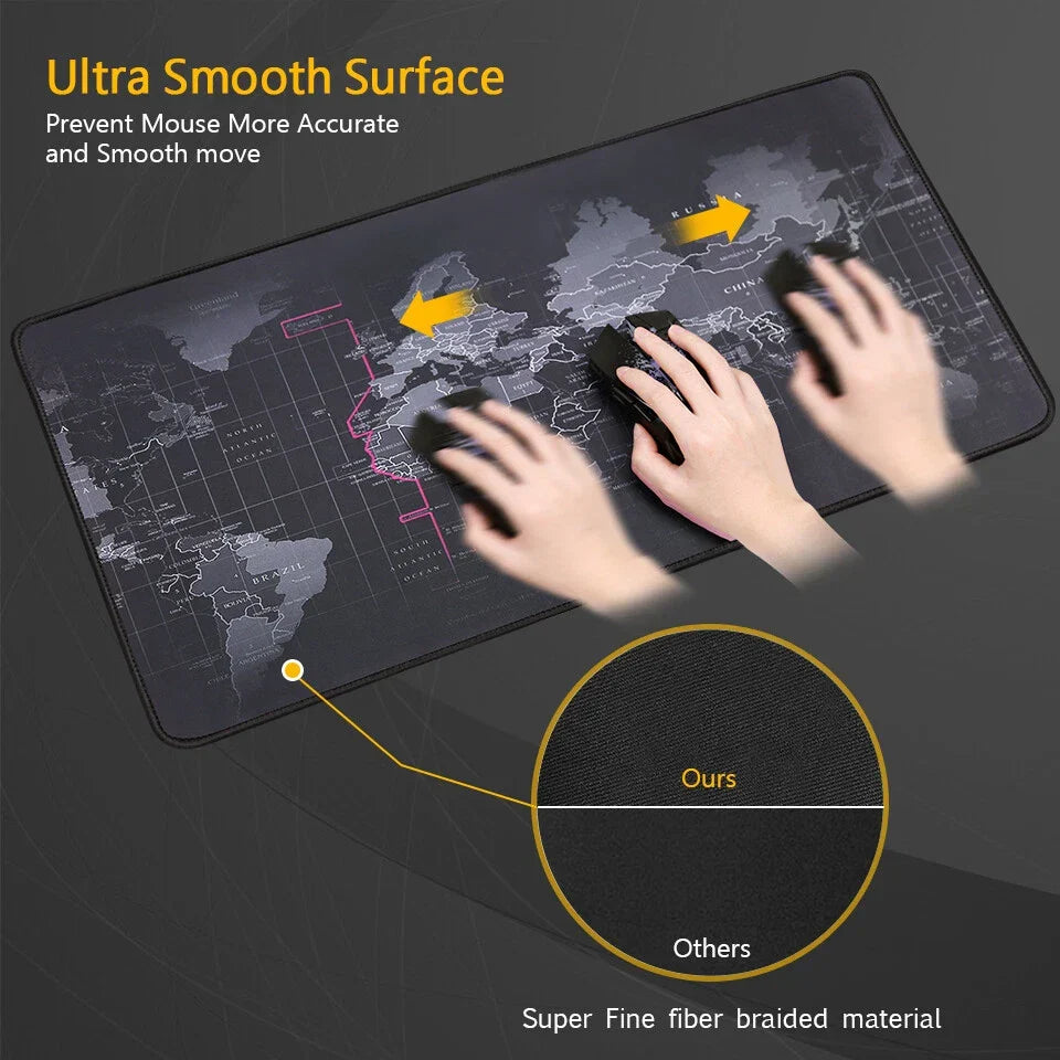Extended Large High-Performance Anti-Fray Gaming Mouse Pad Computer Keyboard Mat
