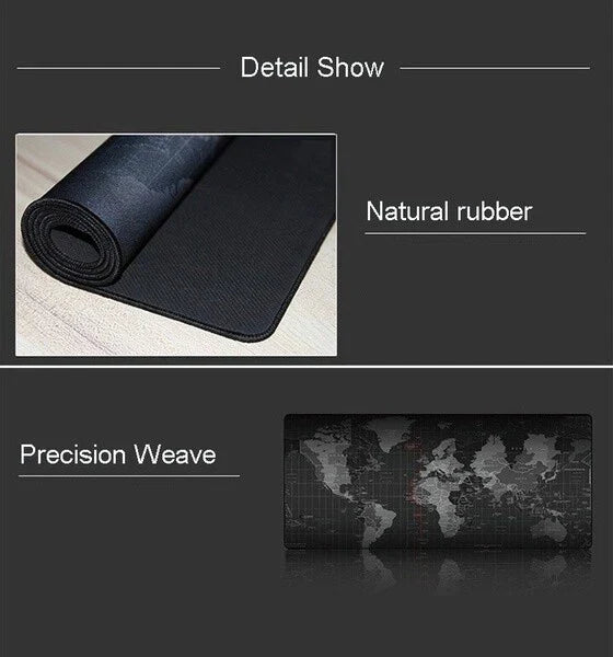 Extended Large High-Performance Anti-Fray Gaming Mouse Pad Computer Keyboard Mat