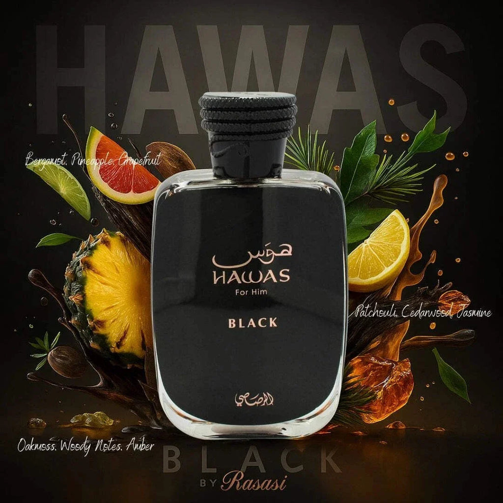 Rasasi Hawas Black Eau de Parfum Spray 100ML