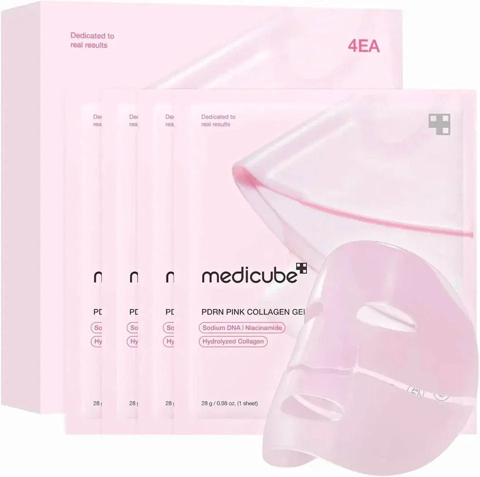 medicube PDRN Pink Collagen Gel Mask Sheet Hydrating Face Mask 4ct 0.98 oz