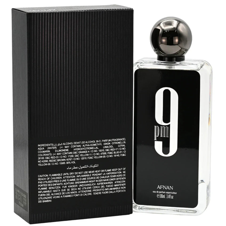 9 PM by Afnan cologne for men EDP 3.4 oz